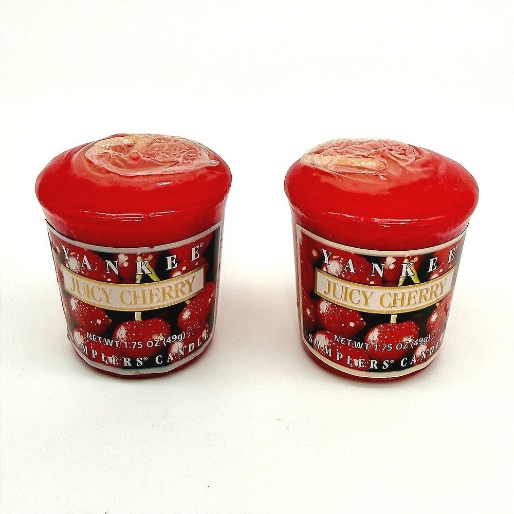 Yankee Candle Juicy Cherry Votive Candles 1.75 oz 2 Pack Retired Discontinued
